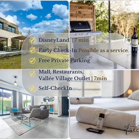 Holiday home Magny's Oasis - Disneyland 5min - Private Parking - Terrace & Garden Magny-le-Hongre